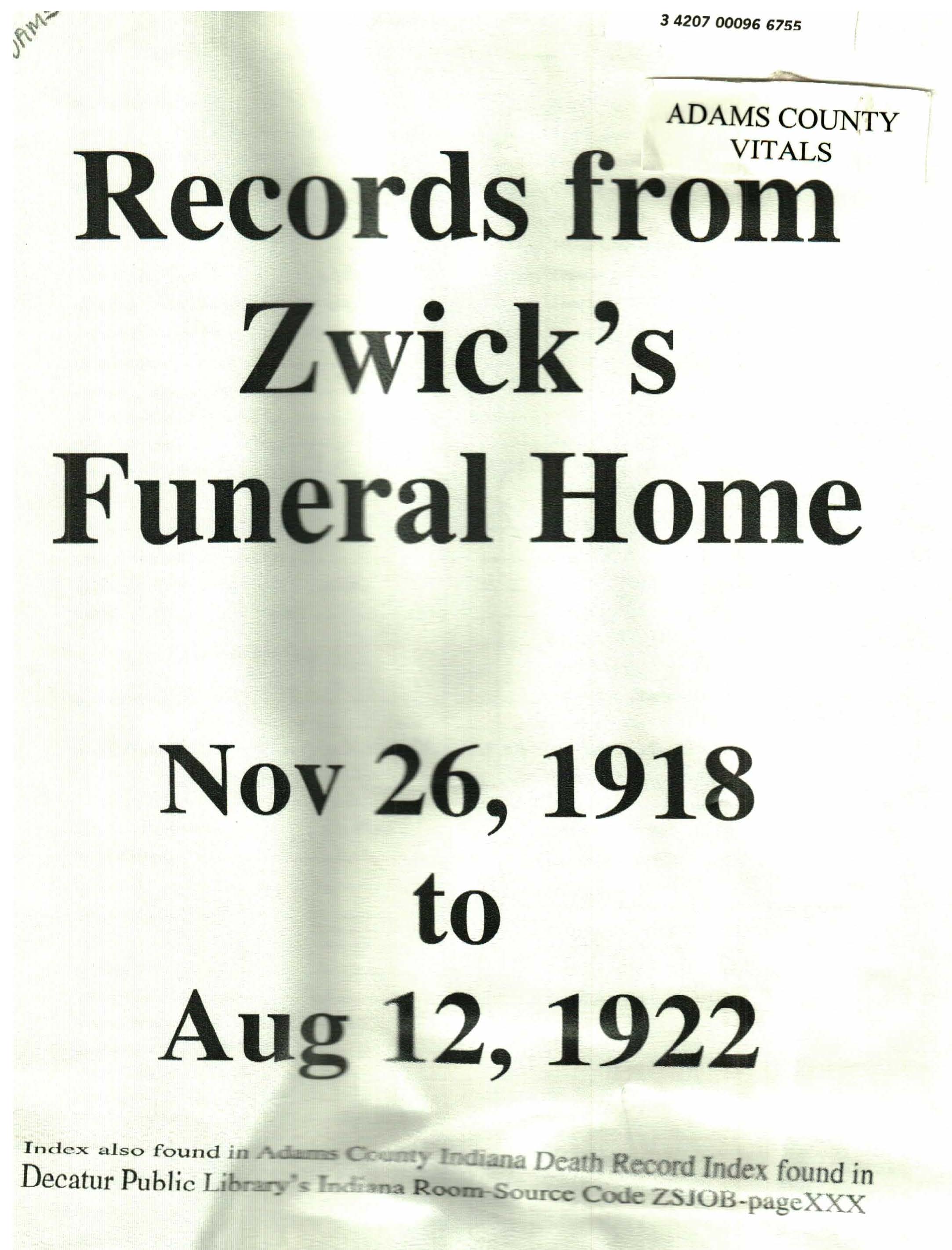 funeral records