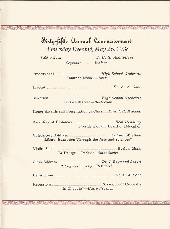 65th Commencement 1938
