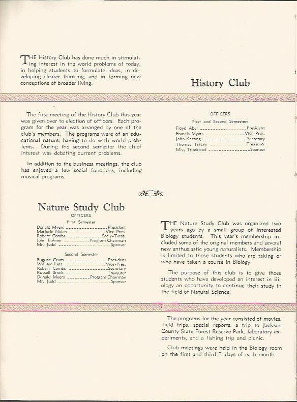 37 Clubs: English and Lettermen