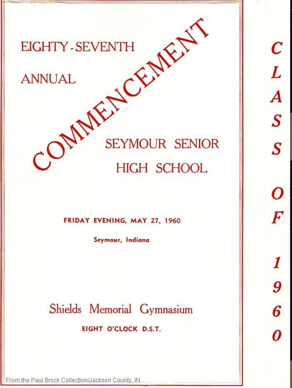 1960 Seymour Senior<br>High School Commencement