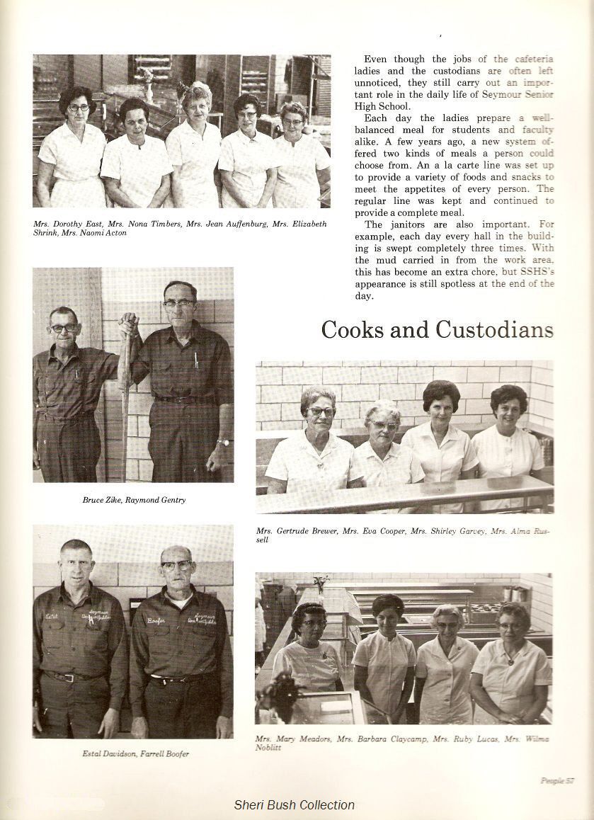 15 Faculty<br>Cooks and<br>Custodians