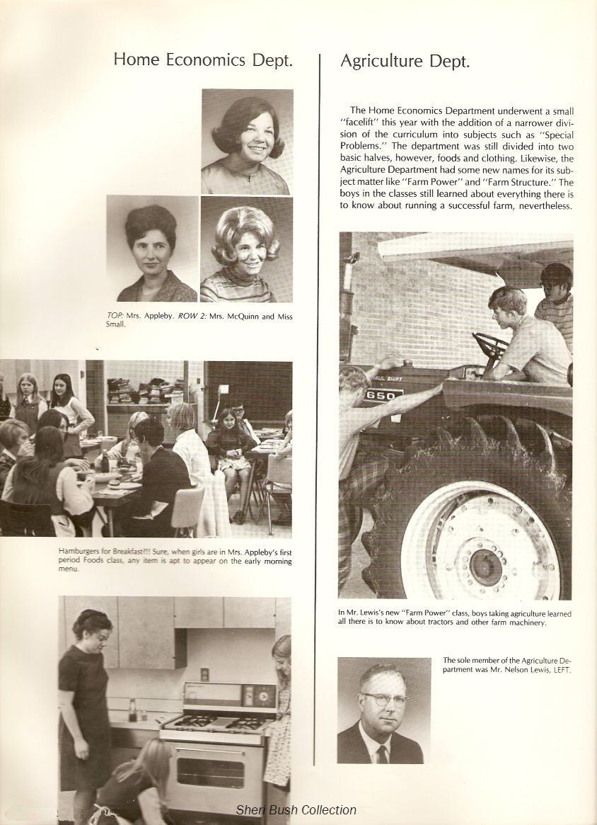 12 Faculty<br>Home Economics<br>and Agriculture Depts.