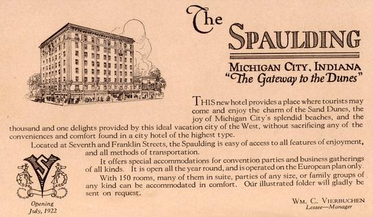 1921 Flier for Preopening Spaulding