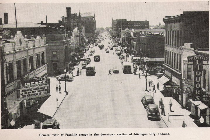 Franklin Street Michigan City Circa 1940's