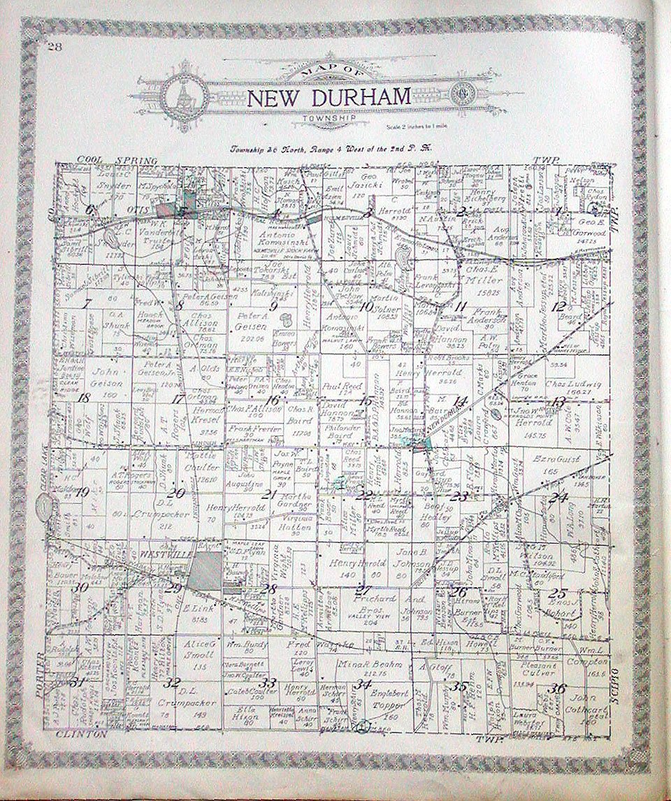 La Porte County Indiana Township Maps