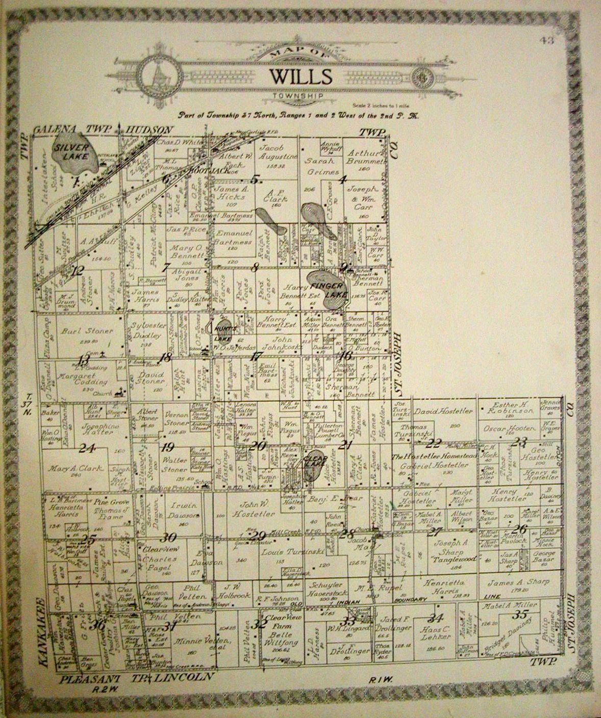 La Porte County Indiana Township Maps
