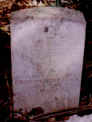 James Jeffrey Murphy
Virginia
Pvt
Morgan's Rifle Regt
Continental Army
Rev War
1826