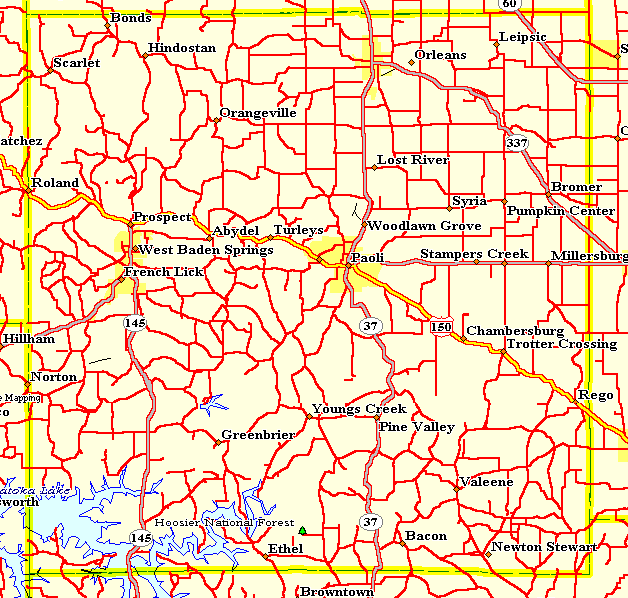 Current County Map - 1997
